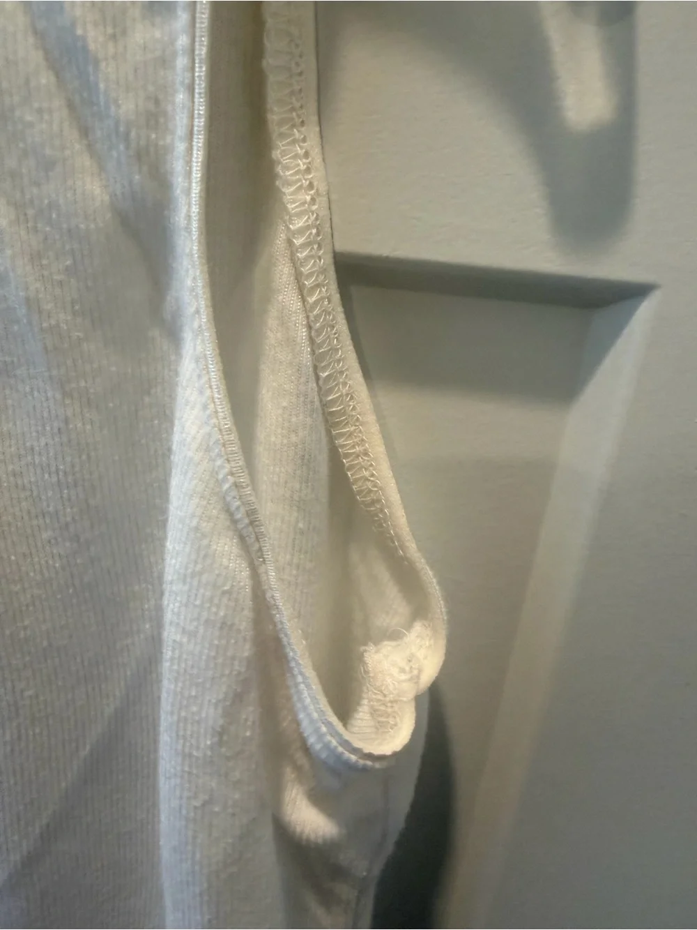 Merona Ivory Cream Sleeveless Knit Tank Top Cotton Rayon Large